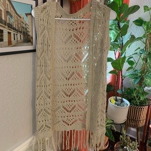 Boho crocheted cardigan/duster